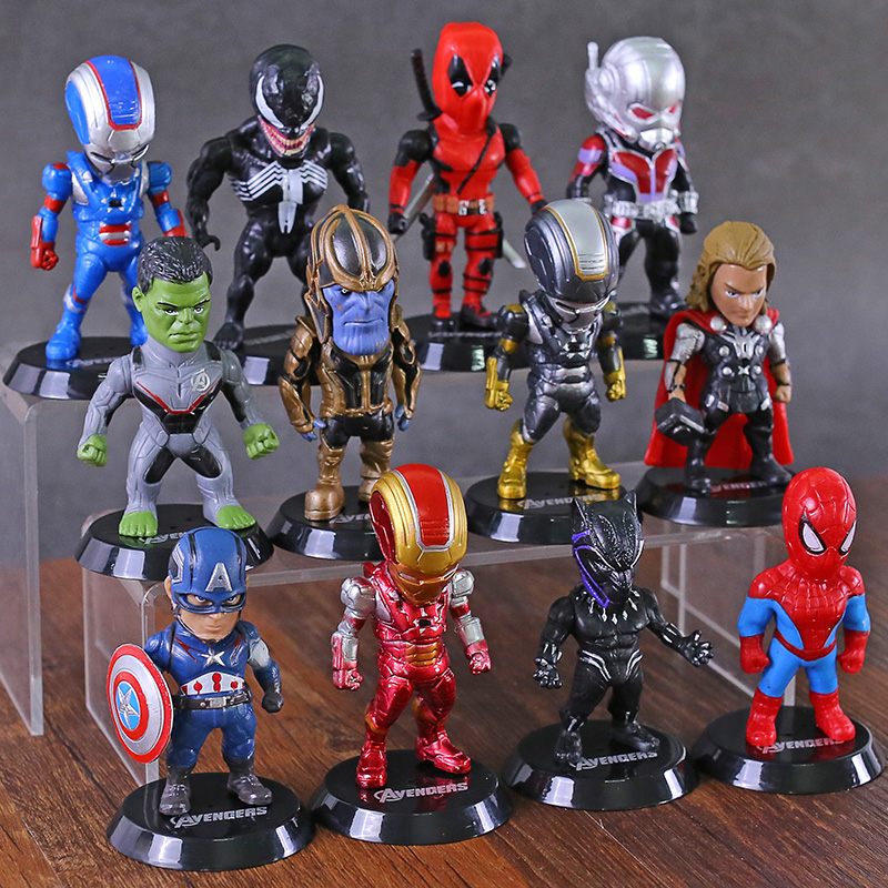 Marvel Avengers Iron Man Deadpool Venom Spiderman Thor Hulk Thanos Ant Man  PVC Model Figure Toys 12pcs/set - Price history & Review | AliExpress  Seller - BlueTenmaCartoonToy Store 