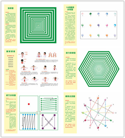 6Pcs 37*52cm Vision Trainer Improved Eye Muscle Training Cards for Amblyopia Myopia Correction ► Photo 1/1