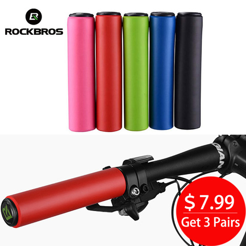 Ultralight Bicycle Handlebar Grips Foam Silicone Anti-skid Shock-absorbing Fists MTB Road Bike Cycling Grips Handle Bike Parts ► Photo 1/6