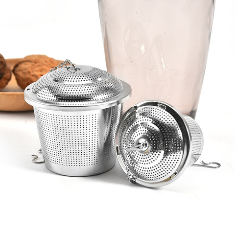 Stainless Steel Tea Leaf Infuser Creative Mesh Herbal Spice Filter Reusable Hanging Chain Teapot Strainer Kitchen Accessories ► Photo 1/6