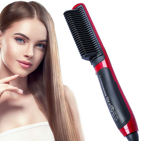 Hair Straightener Brush Hot Heating Comb Straightener For Women Hair Iron Straightening Brush Men  Beard Comb Beard Straightener ► Photo 1/6