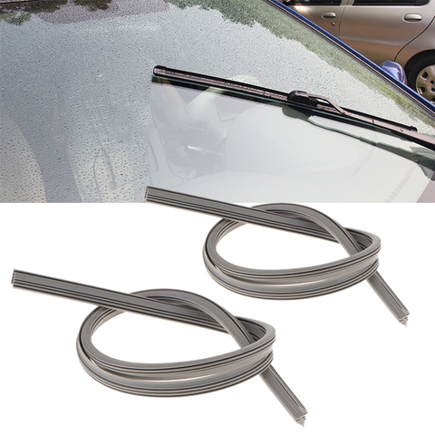 2 Pair Car Window Wiper Blade Strip 6mm Auto Window Boneless Wiper Blades Silicone Strips Dual Rubber 26/24 Inch Car Accessories ► Photo 1/6