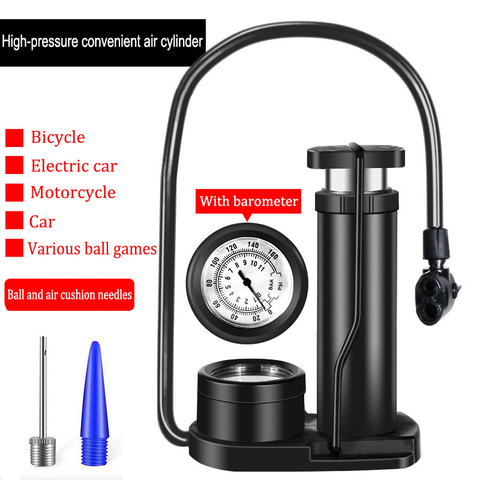 2022 New Car Air Pump Foot Inflatable Pump Compressor With Barometer For Vehicle Motorcycle Bike Tire Automotive Inflator Pump ► Photo 1/6