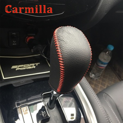 Carmilla Leather Gear Head Shift Collars for Nissasn Qashqai J11 Dualis 2 J10 Xtrail X-Trail T32 AT Shift Knob Cover Accessories ► Photo 1/6