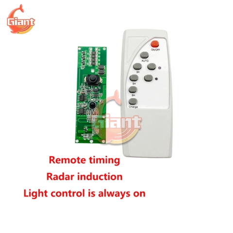 With Remote Control 3.2V 3.7V Solar Light Controller Light Control + Radar Human Body Induction Circuit Board LED Driver Board ► Photo 1/6