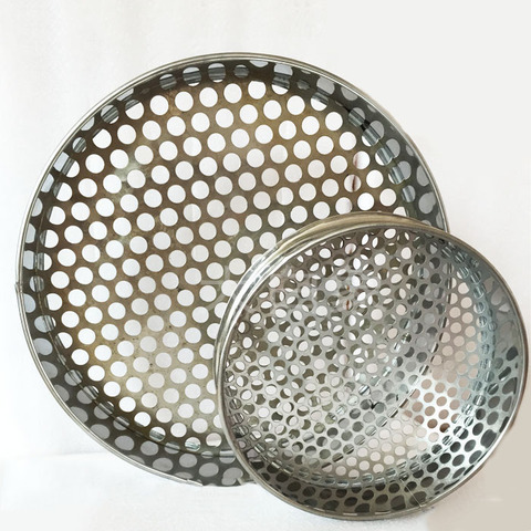 Round Hole Sieve 304 Stainless Steel Mesh Sieve 0.5-50mm Kitchen Food Bean Filter Screen Fruit Blueberry Sieve Strainer Sifter ► Photo 1/6