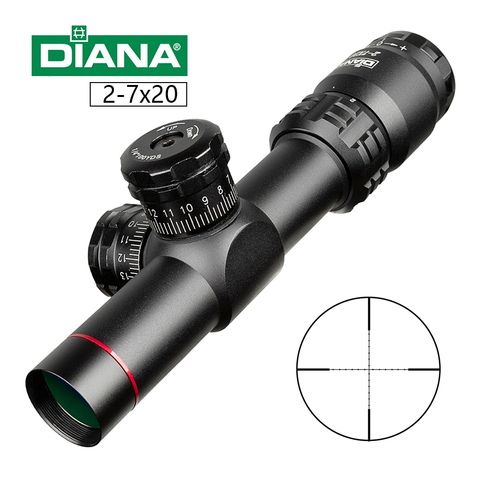 2-7x20 Tactical Riflescope AK47 AK74 AR15 Hunting scope Mil Dot Illumination Reticle Sight Rifle Scope Sniper Hunting Scopes ► Photo 1/6