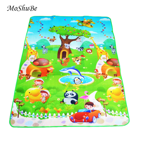 Baby Play Mat 180*120*0.5cm Double Side Dinosaur+Animal Car Children Floor Carpet Kids Crawling Rugs Baby Game Pad Gym Cushion ► Photo 1/4