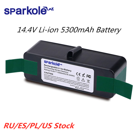 5.3Ah 14.8V Li-ion Battery for iRobot Roomba 500 600 700 800 Series 510 531 555 560 580 620 630 631 650 670 770 780 790 870 880 ► Photo 1/6