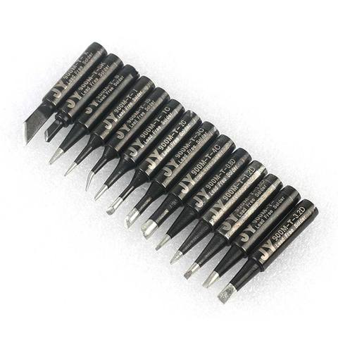 14PCS/Lot JY BLACK Lead-Free Soldering Solder Iron Tips 900M-T-K For Hakko 936 FX888/888D SAIKE CXG YIHUA AOYUE ► Photo 1/4