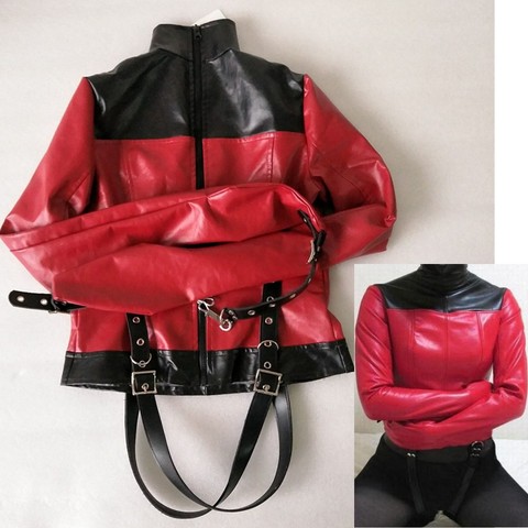 Female Sofe Pu Leather Adjustable Bound Bondage Straitjacket Coat For Women Erotic Body Harness Cosplay Adult Sex Games Toy S06 ► Photo 1/6