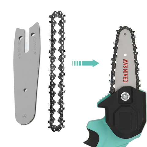 Saw Chain 4Inch 7inch 8Inch Mini Steel Chainsaw Chain With Blade Electric Saw Accessory Replacement Chain Drive Link Pitch ► Photo 1/6