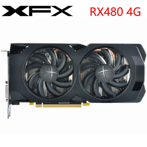 XFX Video Card RX 480 4GB 256Bit GDDR5 Graphics Cards for AMD RX 400 series VGA Cards RX480 DisplayPort 570 580 480 Used ► Photo 1/6