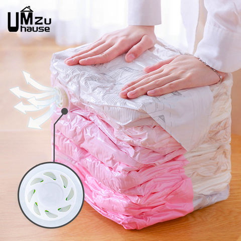 Compression Storage Bags Clothing Clothes Quilt Wardrobe Foldable Air Vacuum Seal Pouch Organizers Space Save Home Organization ► Photo 1/6