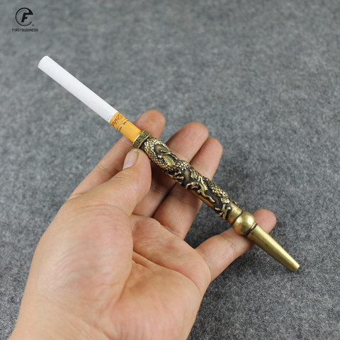 Retro Brass Smoke Dragon Cigarette Holder Fillter Tobacco Pipe Creative Smoking Pipe Smoking Accessories Husband Father's Gift ► Photo 1/6