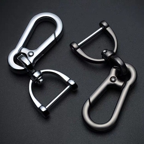 Lcyonger Car Keychain Simple Strong Carabiner Shape Key chain Climbing Hook Key Chain Rings for Ford for Honda Auto Car Key ► Photo 1/6