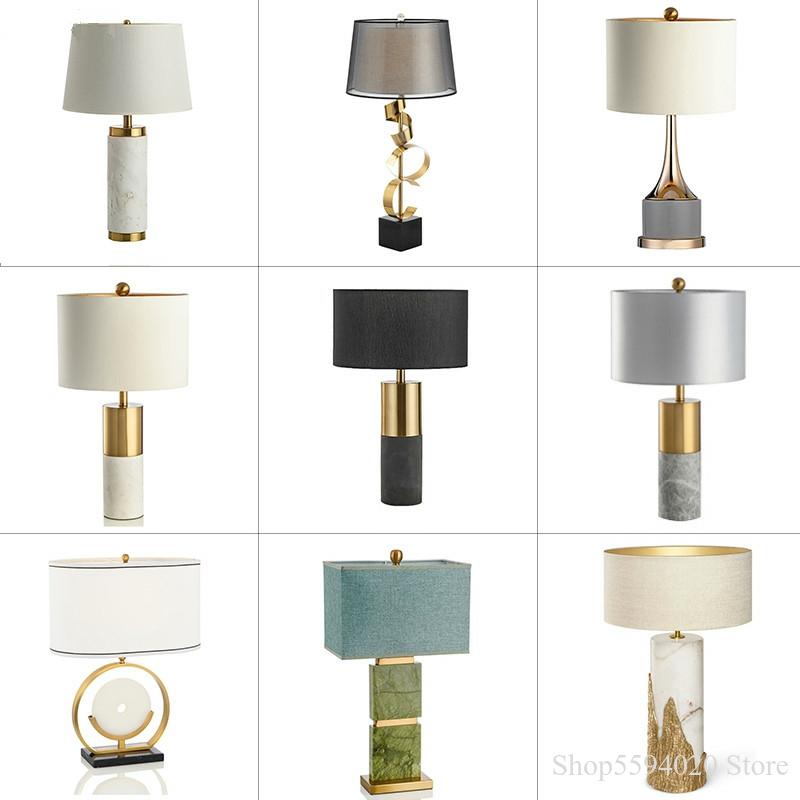 American Luxury Table Lamp Marble Table Lights Post-modern Simple Living Room Designer Model Room Bedside Lamp Home Deco  Lamp ► Photo 1/6