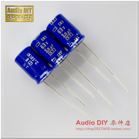 30pcs/50pcs Japanese NIPPON SNX-BP Series 3.9uF/63V 10% brass foot audio electrolytic capacitor with a non-polar free shipping ► Photo 1/3