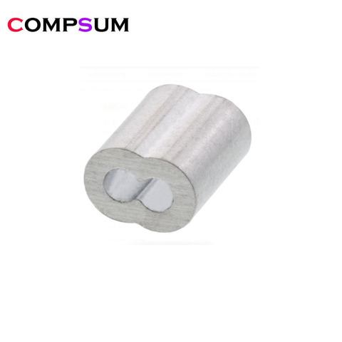 Aluminum Sleeve Wire Crimp Sleeve Wire Ferrules Cord Lock Aluminum Cable Stopper  Crimp  Rope Hardware ► Photo 1/6