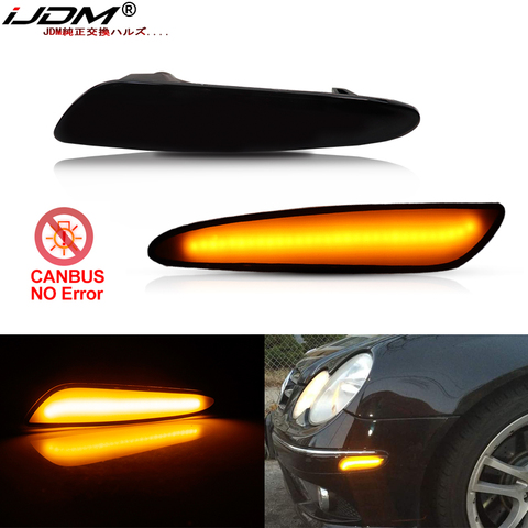 iJDM Amber Full LED Bumper Side Marker Light For 2003-2006 Mercedes Benz W211 E Class E320 E55 AMG E500 Turn Signal Light Lamp ► Photo 1/6