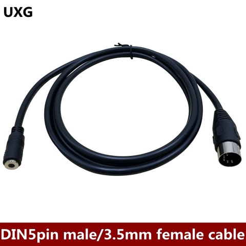 0.5M 1.5M DIN 5PIN to 3.5mm Cable din 5pin Plug Male to 3.5MM Female SmartPhone AUX Headphone Stereo Jack Adapter Input Cable ► Photo 1/5