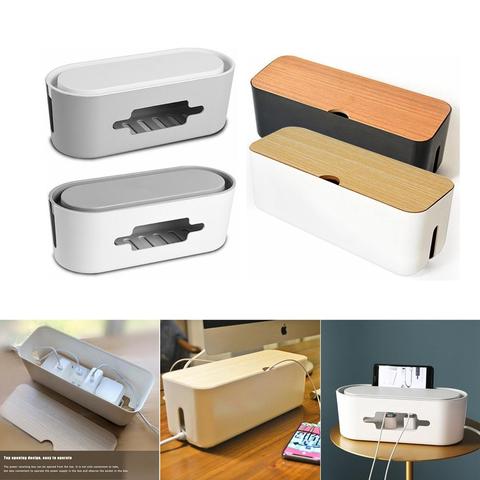 Cable Storage Box Power Strip Wire Case Anti Dust Charger Socket Organizer Network Line Storage Bin Charger Wire Management ► Photo 1/6