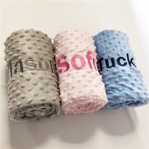 Name Personalised Newborn Baby Blanket Swaddling Baby Bedding Set Swaddle Soft Fleece Toddler Crib Bed Stroller Blanket ► Photo 1/6