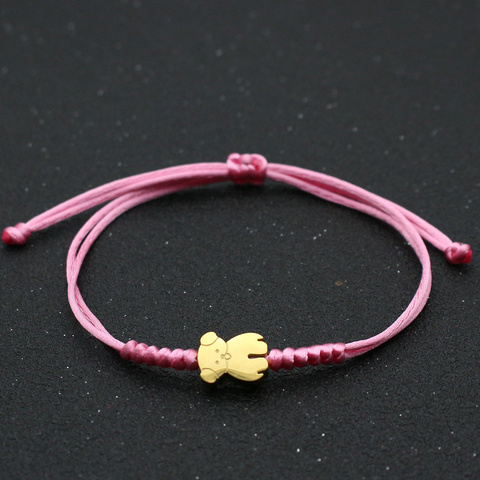 Lovely Little Bear Women Bracelet Handmade Braid Bracelet Couple Friendship Lucky Bracelet Men Jewelry Male Female Pulsera Gift ► Photo 1/6