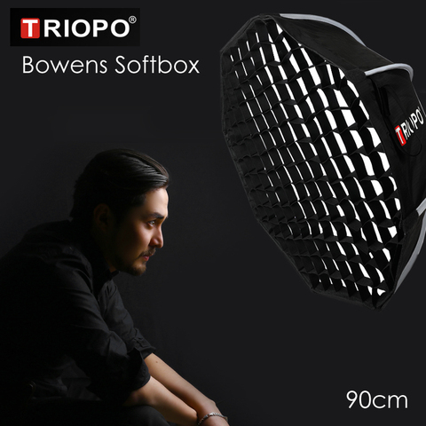 Triopo K90 90cm Studio Portable Softbox w/ Honeycomb Grid Bowens Mount Photo Video Octagon Umbrella Soft Box for Godox Jinbei ► Photo 1/6