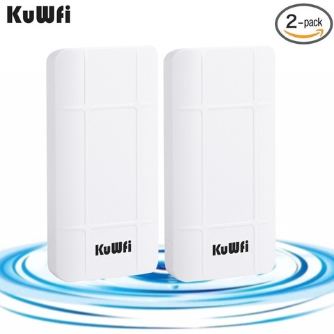 KuWFi 2Pcs 300Mbps Wireless CPE Router Outdoor 1KM CPE Wi-fi Access Point WDS Wifi Bridge Extender Wifi Repeater For IP Cameras ► Photo 1/5