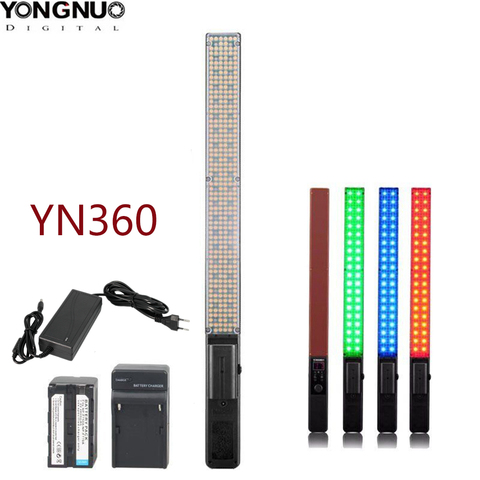 Yongnuo YN360 LED ICE Stick Video Light Handheld LED Photographic Studio Lighting Bi-color 3200k to 5500k RGB Color Temperature ► Photo 1/6