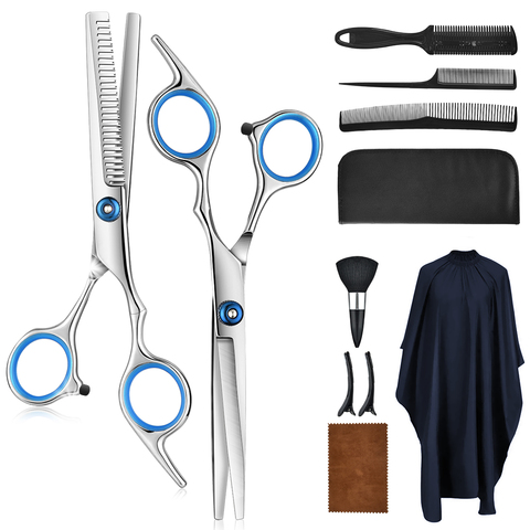 Professional Hairdressing Scissors Kit Stainless Steel Barber Scissors Tail Comb Hair Cloak Hair Cut Comb Styling Tool ► Photo 1/6