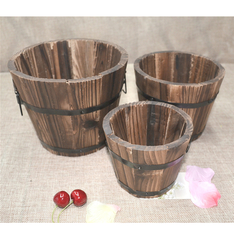 Wooden Planter Box Garden Yard Flower Succulent Herb Container Plant Pot ► Photo 1/1