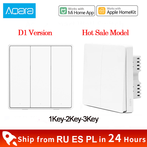 Xiaomi Aqara D1 Wall Switch ZigBee Smart Light Remote Control Wireless Key Zero Line Fire Wire Wireless Switch With/NO Neutral ► Photo 1/6