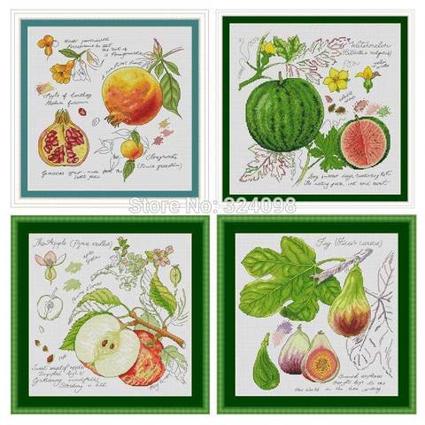 Shadow Fruit Series patterns Counted Cross Stitch 11CT 14CT 18CT DIY wholesale Cross Stitch Kits Embroidery Needlework Sets ► Photo 1/6