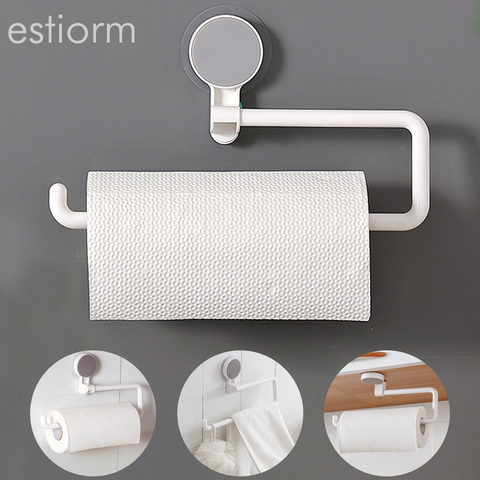 Multi-purpose Rotating Bathroom Storage Rack Kitchen Towel Paper Holder Wall Mounted Toilet Paper Rack Tissue Roll Paper Holder ► Photo 1/1