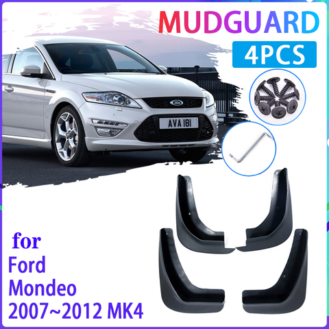 4 PCS Car Mud Flaps  For Ford Mondeo MK4 2007~2012 2008 2009 2010 2011 Mudguard Splash Guards Fender Mudflaps Auto Accessories ► Photo 1/6