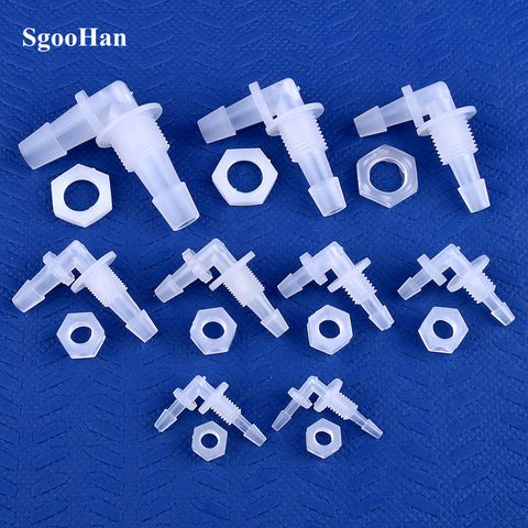 5~200Pcs Hex Nut M6~G1/2 To 2.4-11.1mm PP Pagoda Elbow Connectors Aquarium Tank Air Pump Hose Joints Irrigation Pipe Fittings ► Photo 1/6