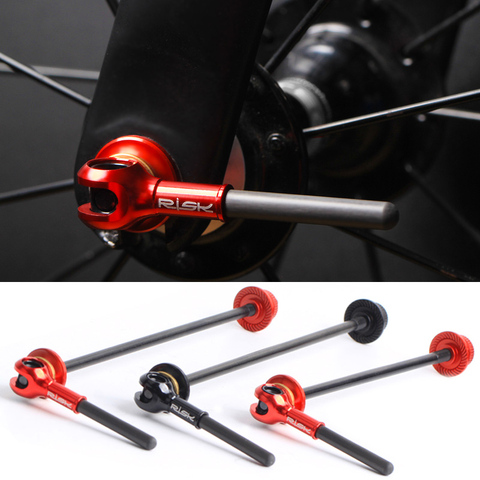 40.3g/pair RISK Titanium Skewers Bicycle QR Skewer Lever Carbon fiber Handle 100/135mm For MTB Road Bike Wheel Hub Quick Skewers ► Photo 1/6