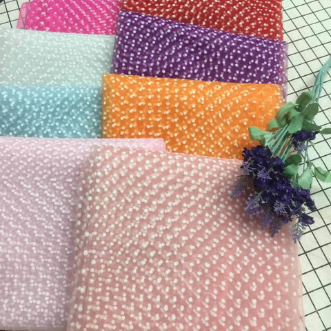 Flocking Dot Mesh Fabric Practical DIY Handcraft Clothing Sewing Fabric Multifunctional Headwear Dress Decoration Accessories ► Photo 1/6