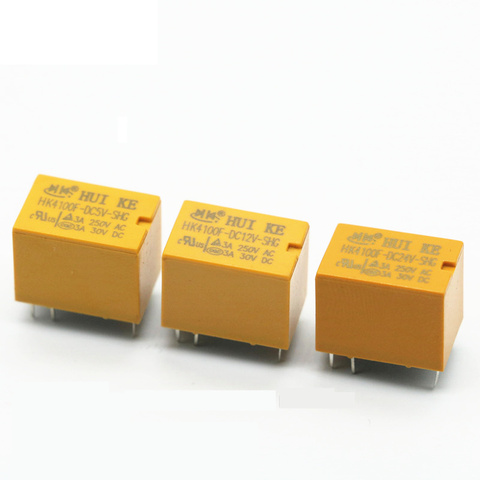 relay HK4100F-DC12V-SHG HK4100F-DC5V-SHG 6 pin 3A 3V / 5V / 9V / 12V / 24V HK4100F-DC24V-SHG HK4100F-DC3V-SHG ► Photo 1/5