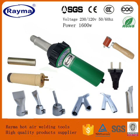 2022 Hot sale Rayma Brand 1600w hot air welder Plastic Welding Gun tools set With 2x Speed Welding Nozzle and 1x silicone roller ► Photo 1/6