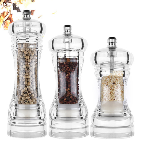 Pepper Grinder- Acrylic Salt and Pepper Shakers Adjustable Coarseness by Ceramic Rotor kitchen accessories ► Photo 1/6