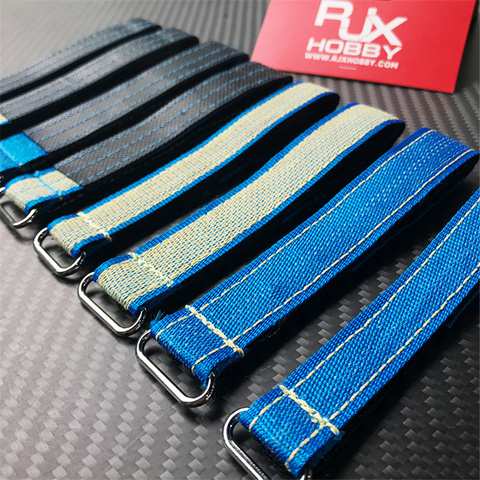 RJX Zinc Alloy Seamless Buckle Kevlar Battery Strap Lipo 20mm 200/210/220/225/230/250/300/350/400/500/600/700/800/900/1000mm 2pc ► Photo 1/6