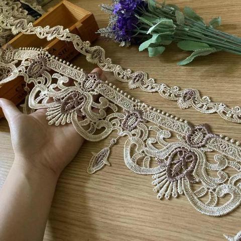 2 yards Lace Trim Ribbon for Home Textiles Curtains Sofa Covers Cushions Embroidered Tape Trimmings Polyester Sewing Lace Fabric ► Photo 1/6