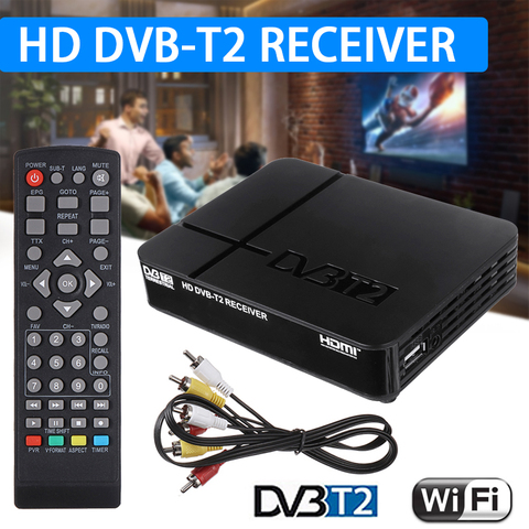 1 Set DVB-T2 DVB-K2 Satellite TV Combo Receiver Support Full HD1080P 3D H.264 MPEG-4 MPEG-2 Teletext Subtitles Multilingual ► Photo 1/6