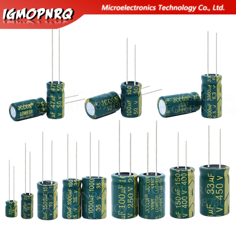 Capacitor 6.3V 10V 16V 25V 35V 63V 100V 250v 400V 100UF 220UF 330UF 470UF 680UF 1000UF 47UF 22UF 2200UF 2.2uf 3300uf 4.7uf ► Photo 1/6