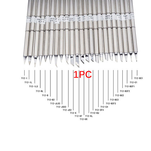 1pc T12 Series Solder Iron Tips for Hakko Soldering Rework Station FX-951 FX-952 T12-IL T12-JL02 T12-B2 T12-B T12-BCF3 T12-K ► Photo 1/6