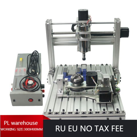 CNC 3040 mach3 control DIY 5axis CNC Machine with ER11 Pcb Pvc wood Milling router USB port ► Photo 1/5