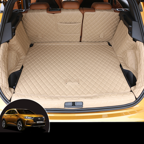 2017 leather car trunk mat cargo liner for citroen ds7 2022 carpet accessories interior crossback ► Photo 1/6